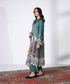 Unstitched Intermix 3 Piece - Printed Blended Satin Suit